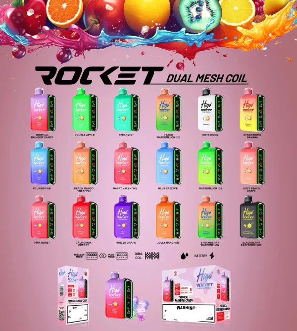 Higo-ROCKET-10000-20000-Puffs-2-5-Low-Nicotine-Bulk-Buy-Rechargeable-Disposable-Vapes-Pen-Wholesale-2-2