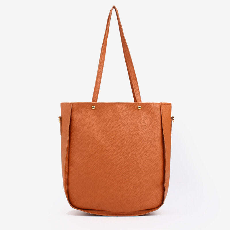 4 unidades de couro PU feminino com borla lazer bolsa crossbody bolsa fixa ex