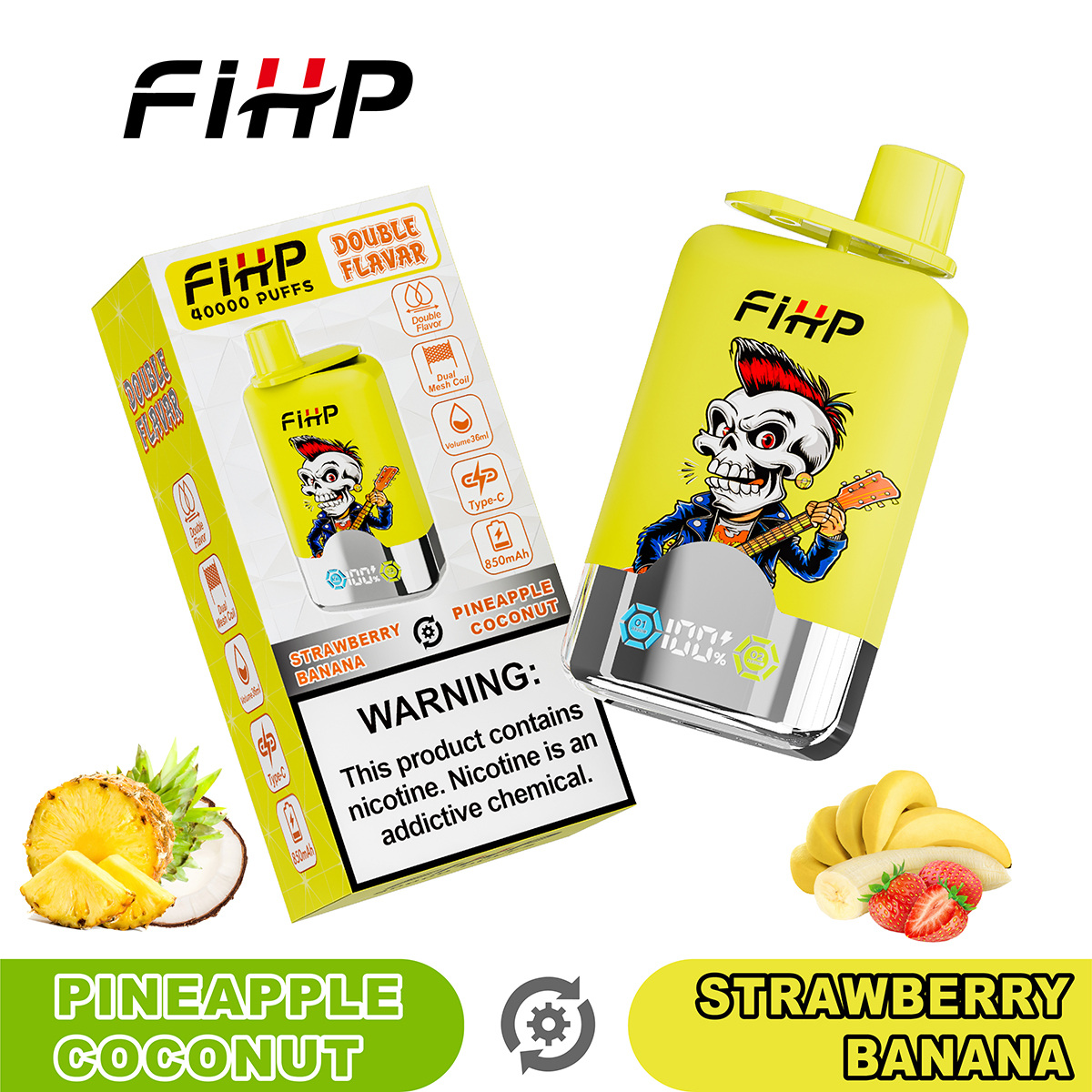Vape FIHP 40 000 zaciągnięć z podwójnym smakiem