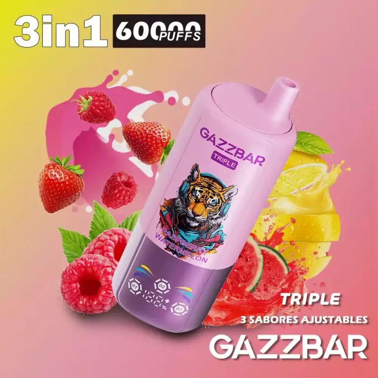 Gazzbar TRIPLE 60000 Puffs 3in1 Taste 60K Disposable Vape Bulk Buy Wholesale