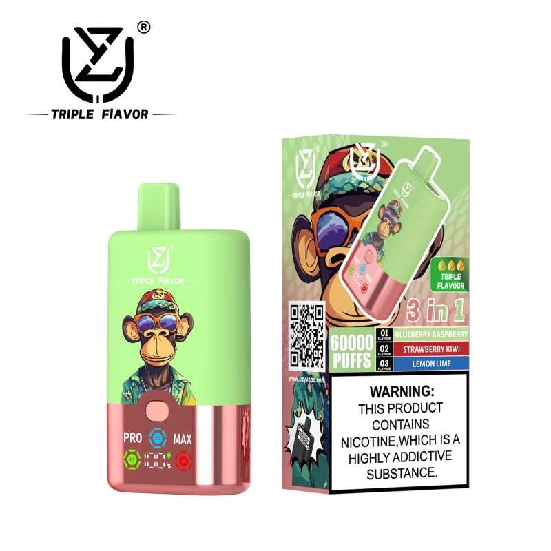 UZY TRIPLE FLAVOR 60000 60K Puffs Triple Flavor 0-5% Nicotine 54ml
