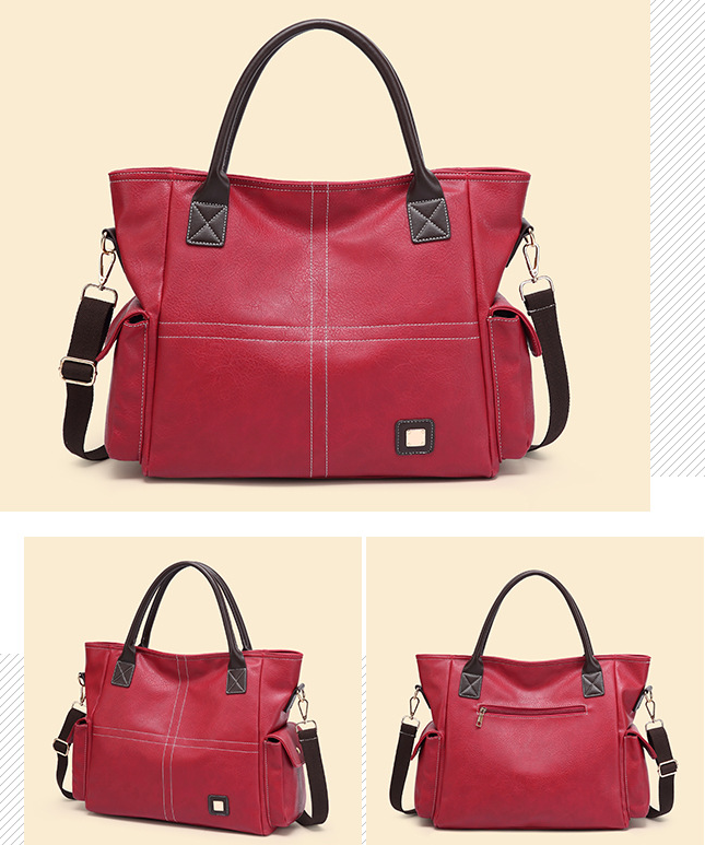 Large capacity retro style handbag