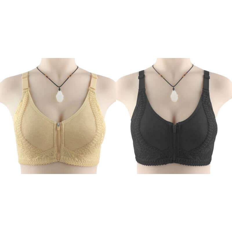 Дамски сутиен голям размер с цип отпред💖