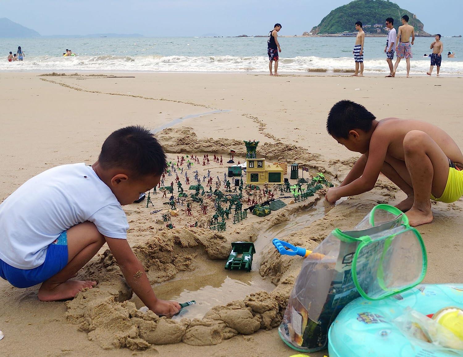 Cp-Tree Enorme Jogo de Campo de Batalha Simulado 300 Peças Conjunto de Base Militar Terno Conjunto de Jogo Militar