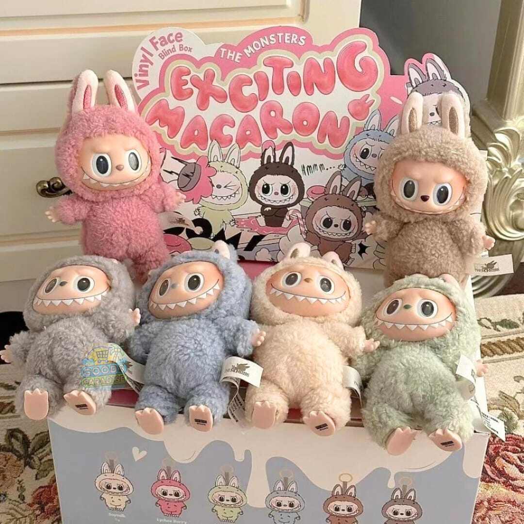 Caixa surpresa e caixa de confirmação da série Macaron