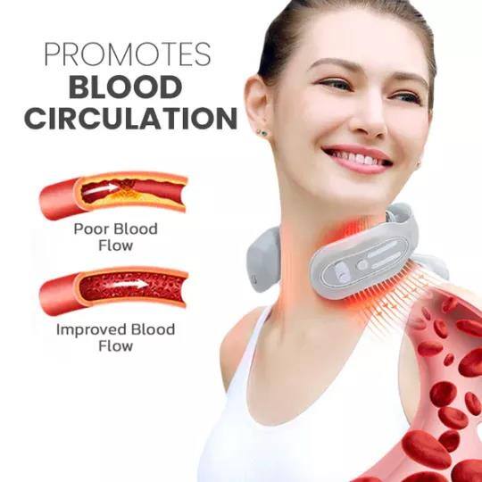 ACUPRO™ EMS DISPOSITIVO DE MASSAGEM DE PESCOÇO DE ACUPUNCTURA COM PONTOS LINFÁTICOS