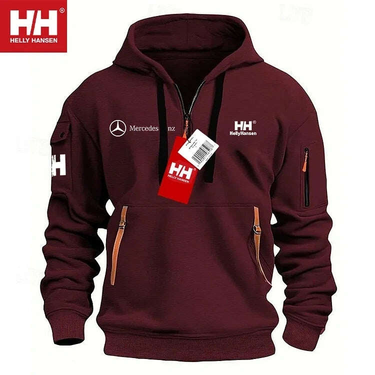 💕Helly Hansen® | Novo suéter solto com zíper outono-inverno da Mercedes-Benz, à venda, em quantidades limitadas