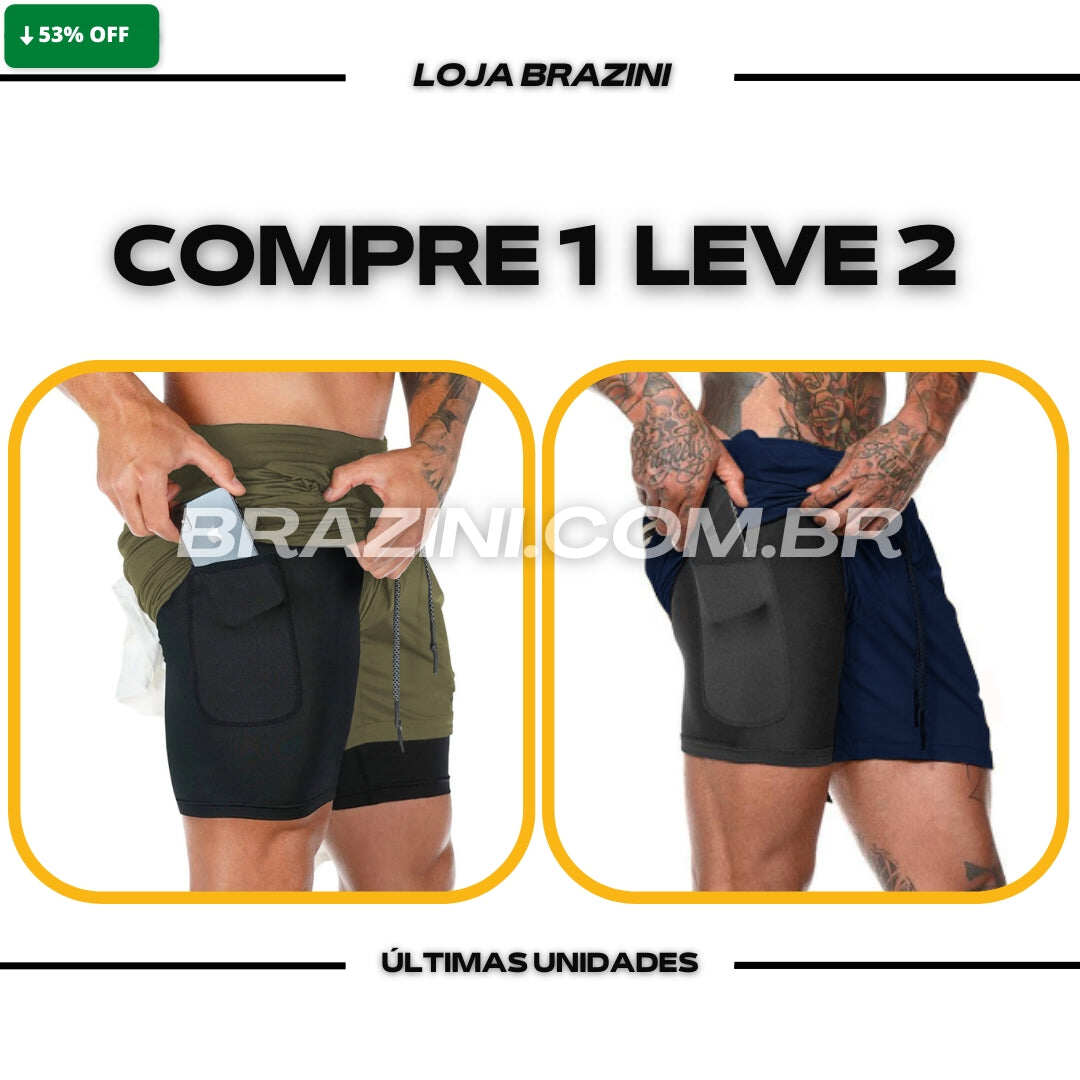 Short DryFit® de Compressão - Compre 1 leve 1 de graça