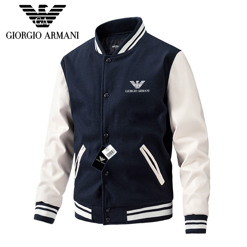 Nova jaqueta de primavera e outono com gola de beisebol