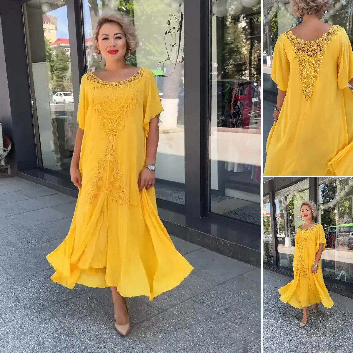 🤩💃[S-5XL] 2024 Novo vestido feminino solto plus size🤩💃