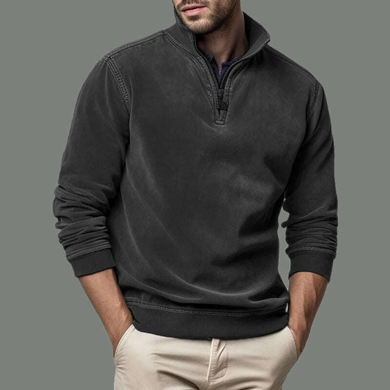 M-4XL🔥Moletom com capuz vintage com zíper masculino
