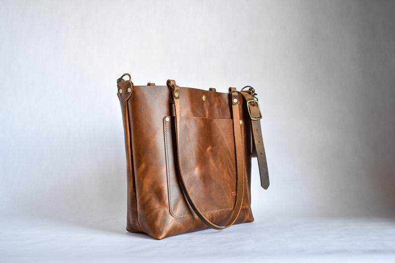 Vintage matná kožená taška přes rameno