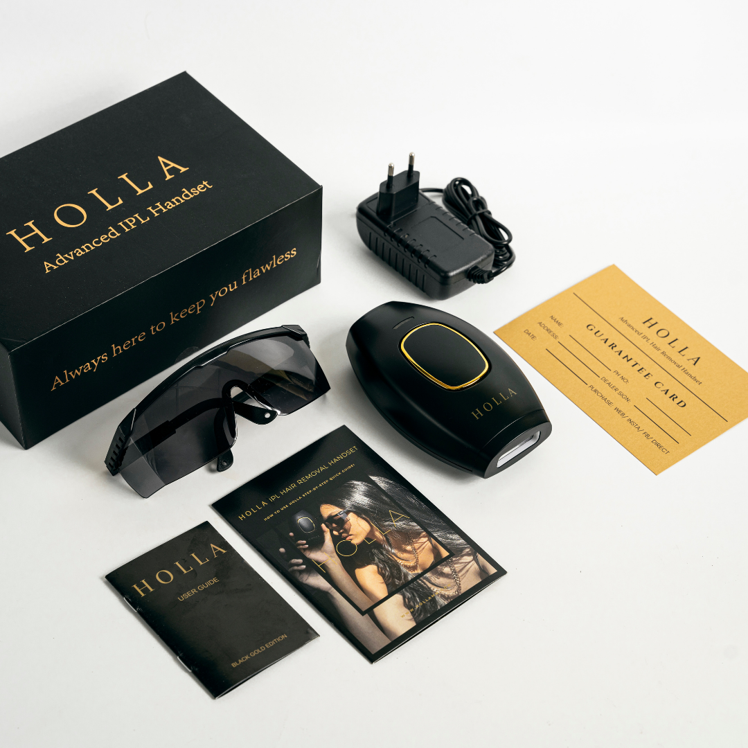 Aparelho de depilação a laser HOLLA IPL com óculos de proteção para os olhos
