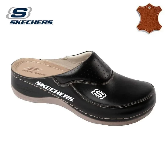 2025 melhores SKECHERS® sapatos ortopédicos de couro para massagem em pele para mulher