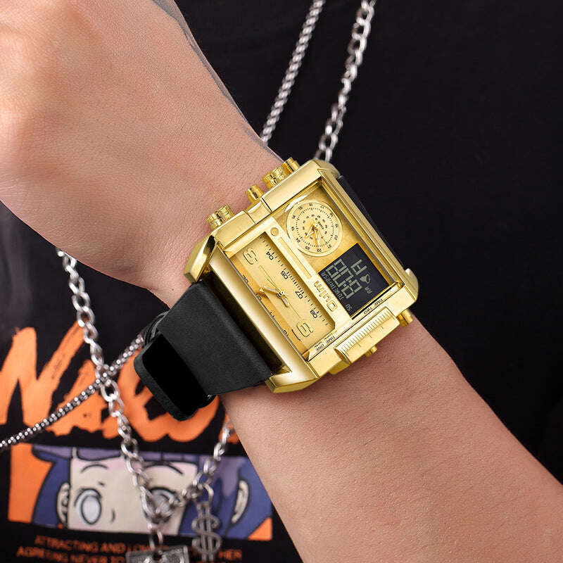 ⌚ Голям циферблат многофункционален водоустойчив спортен часовник