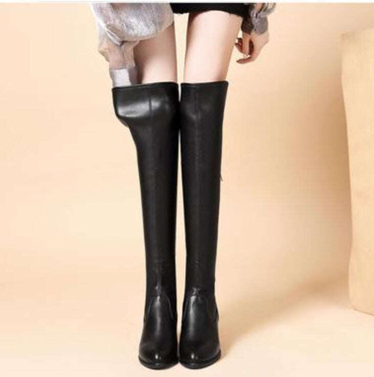 47% DESCONTO✨Série outono-inverno✨Botas femininas de couro quente✨Emagrecimento