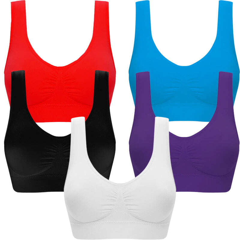 S-6XL novo sutiã esportivo de malha à prova de choque feminino para ioga