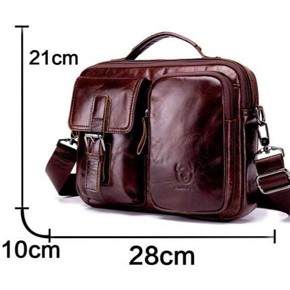 Męska teczka Torba na laptopa z prawdziwej skóry Torba Crossbody