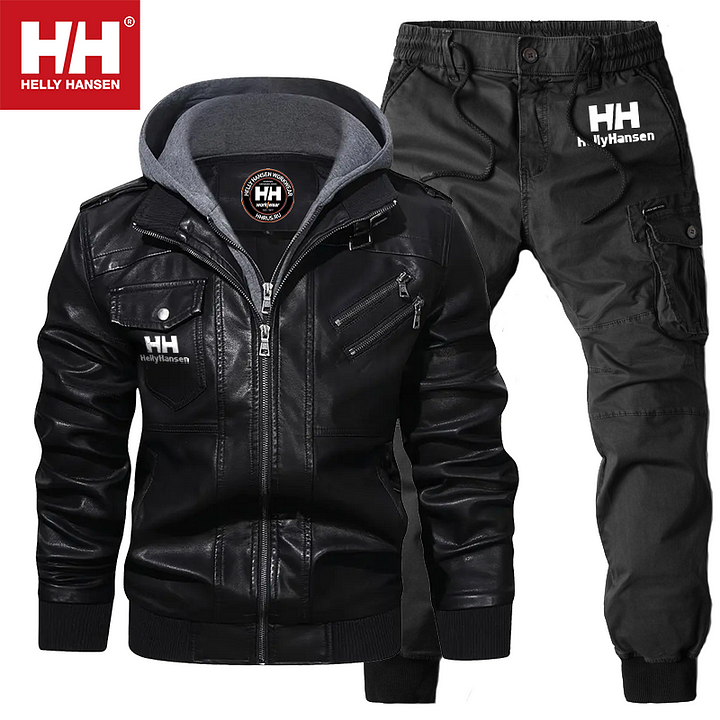 Helly Hansen-2024 őszi-téli új meleg vízálló és szélálló bőrkabát + Helly Hansen téli túranadrág