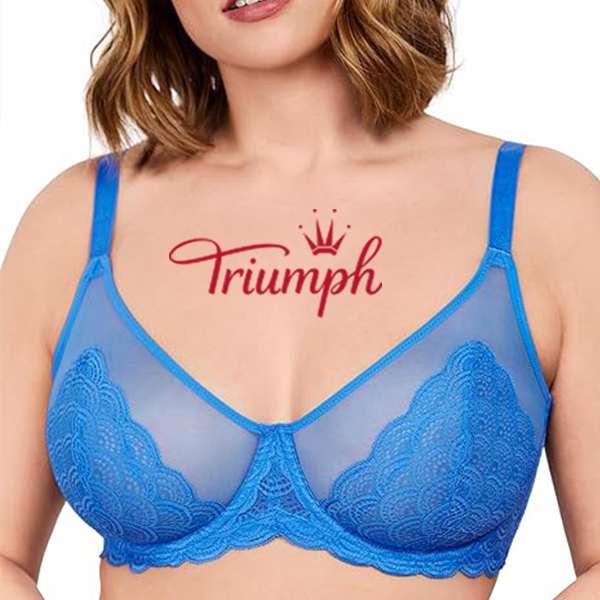 TRIUMPH® – 3 PEÇAS 💖 50% DE DESCONTO ✨ Sutiã grande de renda macia feminino