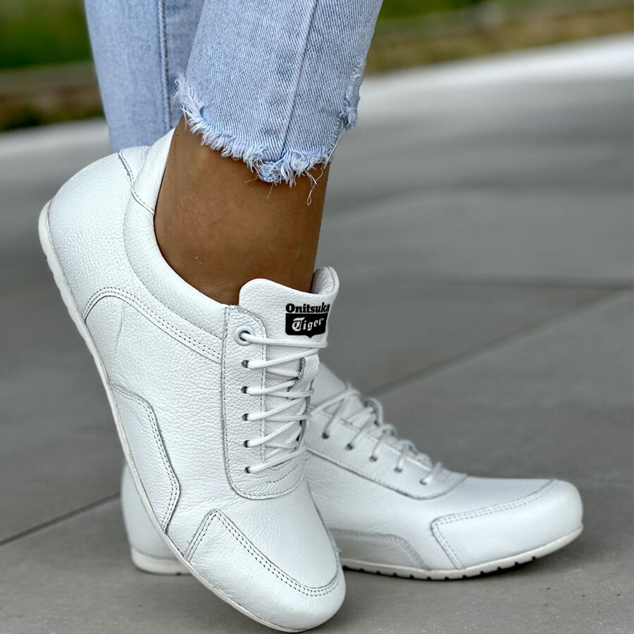 Zwykłe białe tenisówki Onitsuka tiger , lekkie i oddychające, skóra naturalna