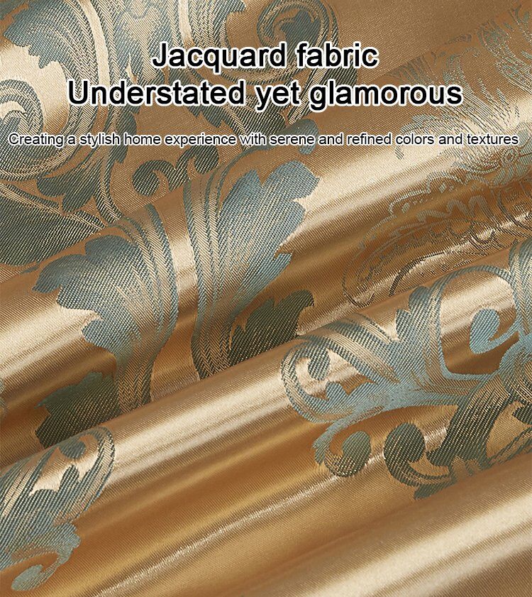 Conjunto de cama de luxo europeu em jacquard de cetim de 4 peças