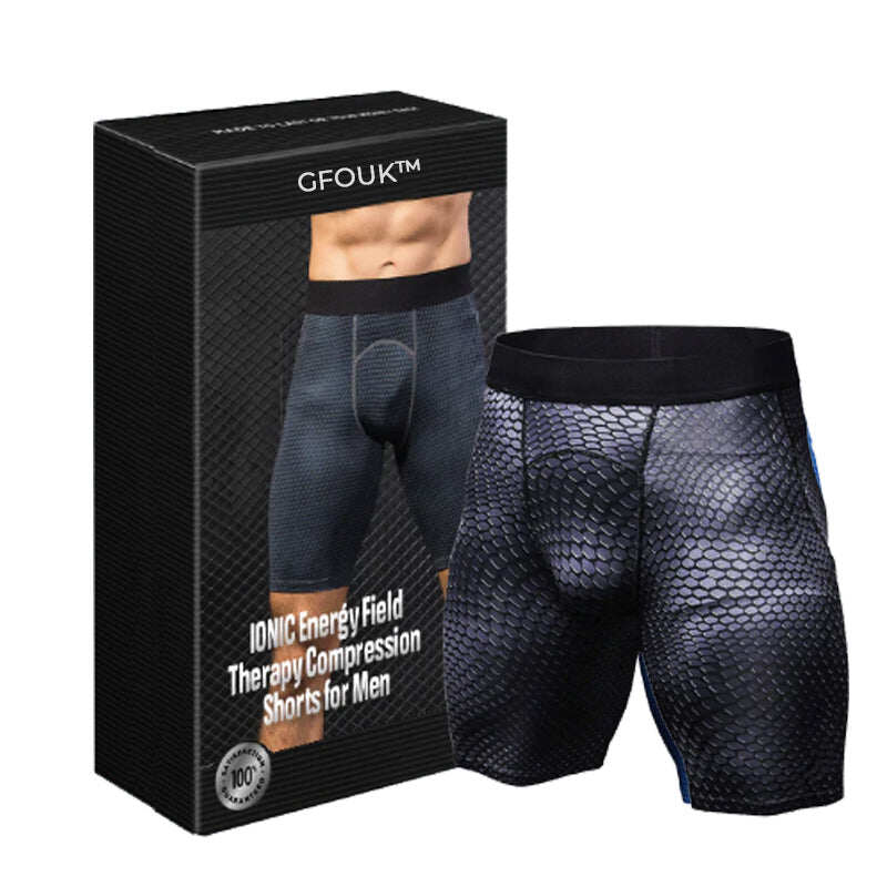 Shorts de compressão para terapia de campo de energia GFOUK™ IONIC para homens