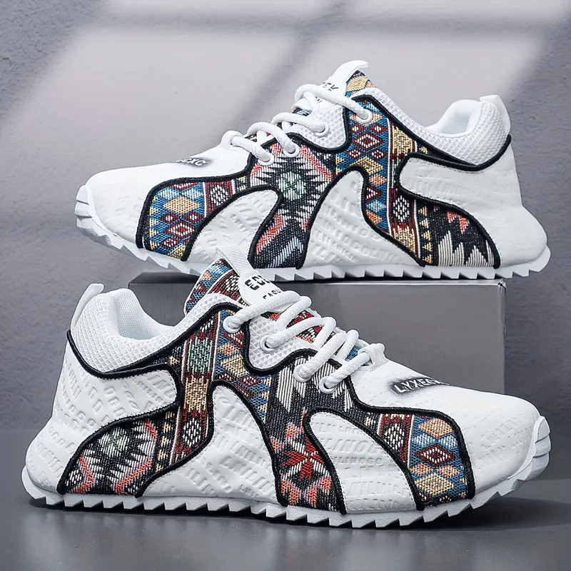 2024 Casual παπούτσια με μοντέρνες κεντημένες ραφές