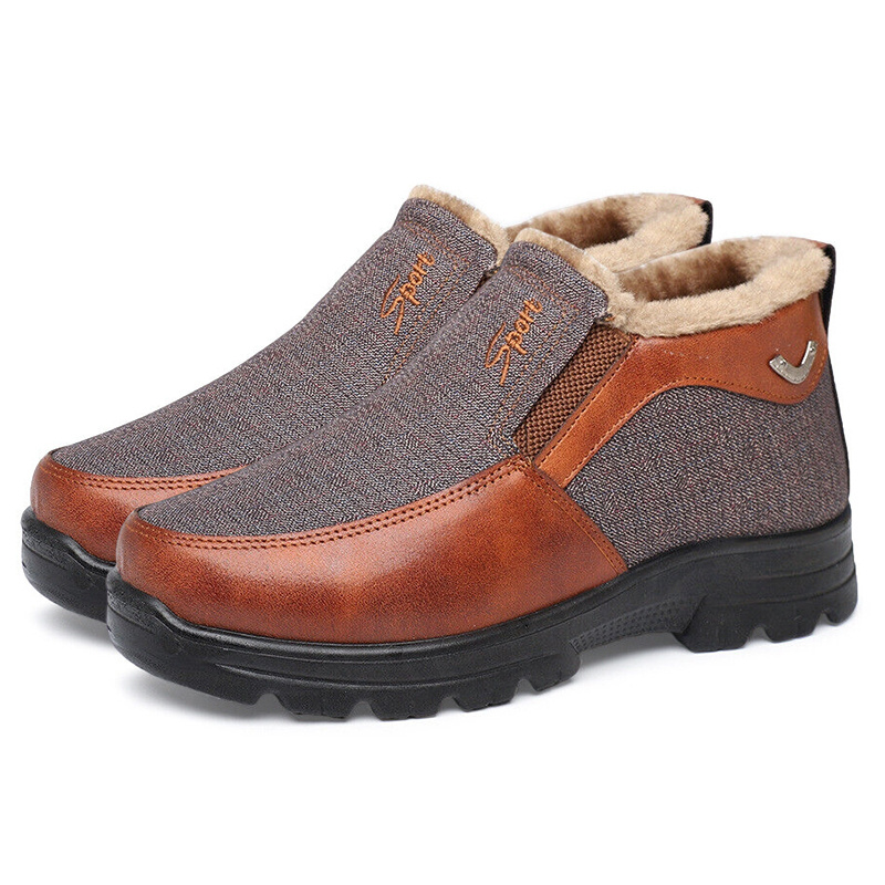 BOTAS DE INVERNO MASCULINAS IMPERMEÁVEIS QUENTES ANTIDERRAPANTES BOTAS DE NEVE CONFORTÁVEIS