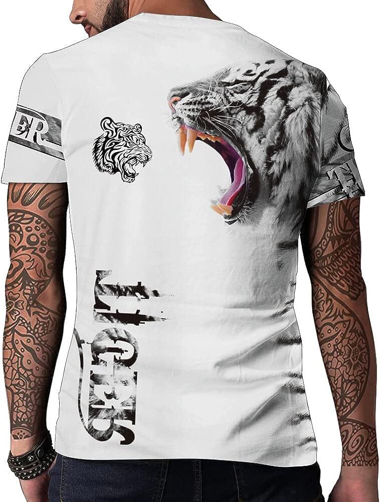 Men's 3D Print Skull T-Shirt 3D Creative Print Short Sleeve T-Shirt Casual Round Neck Novelty Street Fashion Tees Shirt