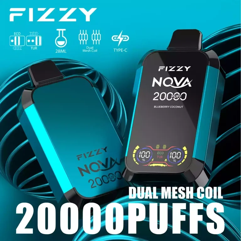 Fizzy Nova 20000 Puffs Dual Mesh LCD Screen Rechargeable Disposable Vapes Random Option (fast delivery)_6