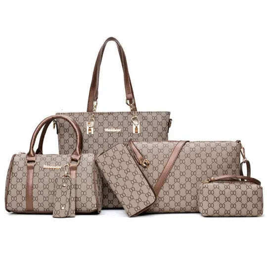Conjunto de bolso de cuero de varias piezas hecho a mano