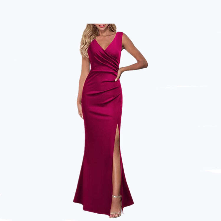 vestido feminino longo e emagrecedor com suspensórios