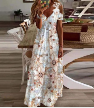Лято 2022 Бохемска дълга рокля