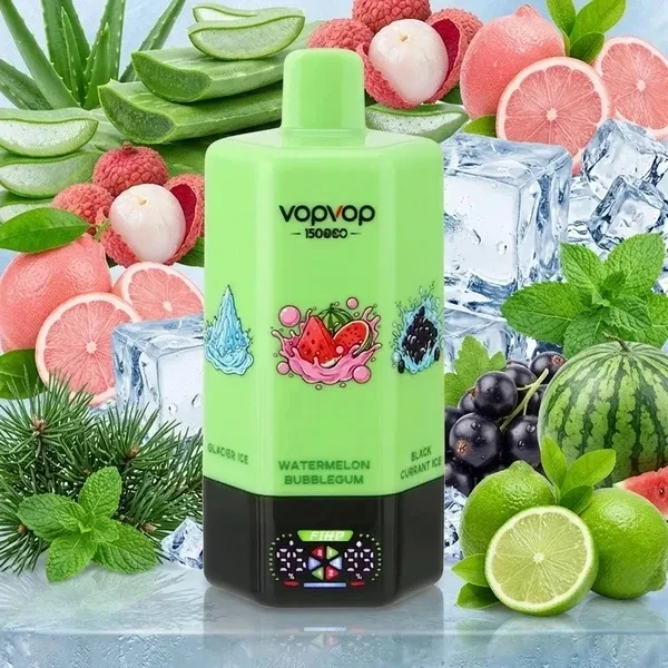 VOPVOP 150.000 Puffs 6 em 1 - Vape Descartável Recarregável com 6 Sabores