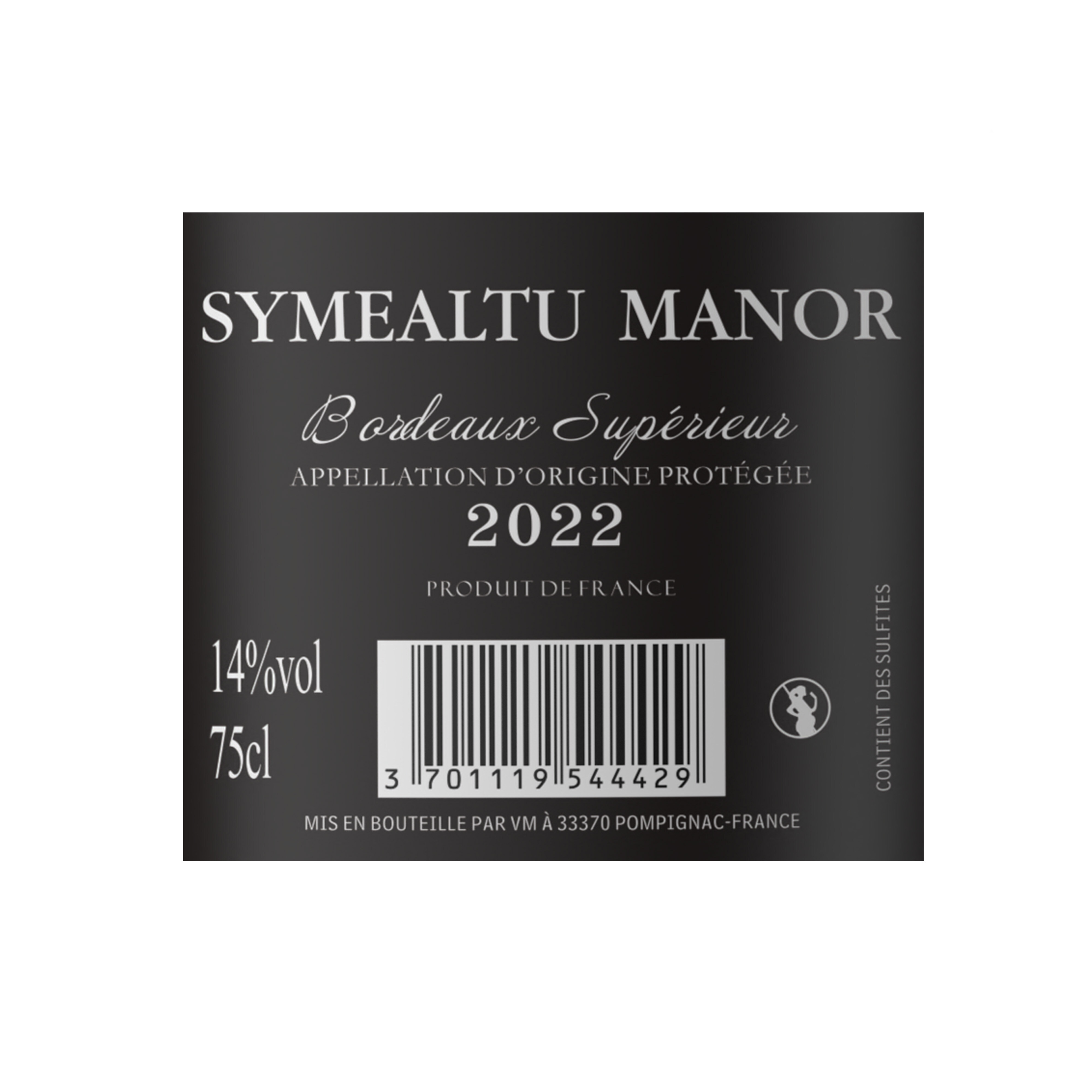 SYMEALTU MANOR-Estate Reserve Bordeaux Supérieur Rouge