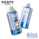 waspe 4in1 100k disposable vape Blueberry raspberry ice, blueberry lemon ice, mixed berry ice, and grape honey ice