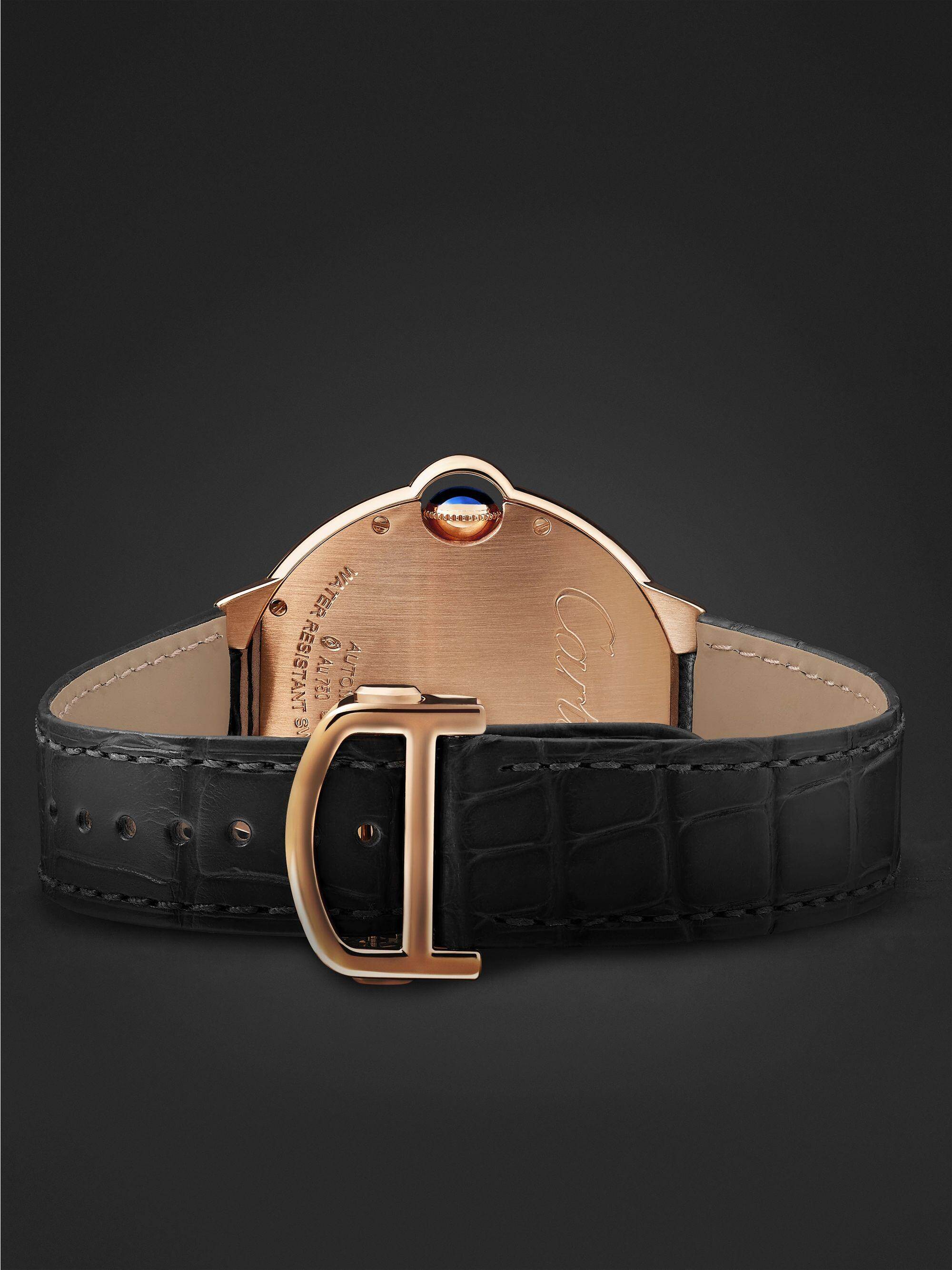Automatyczny zegarek 40 mm z 18-karatowego różowego złota i skóry aligatora, nr ref. WGBB0050