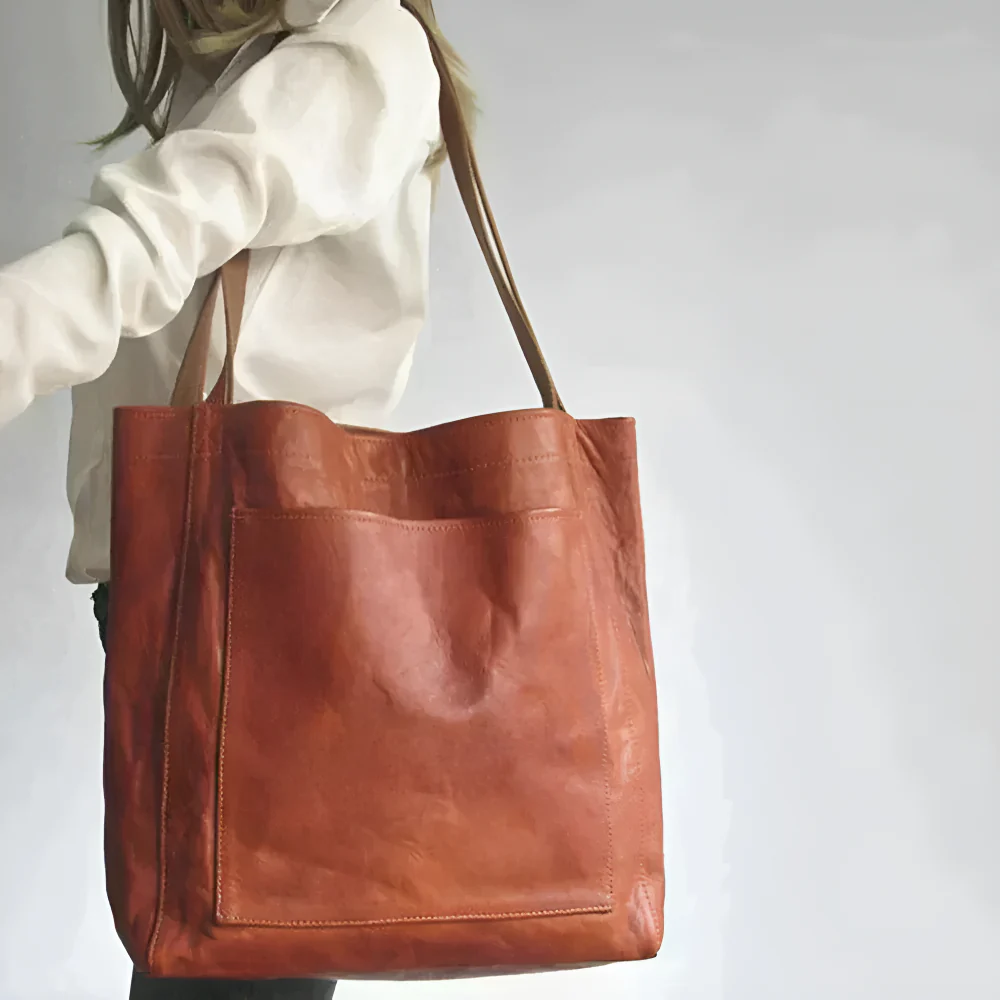 Bolsa de couro feita à mão