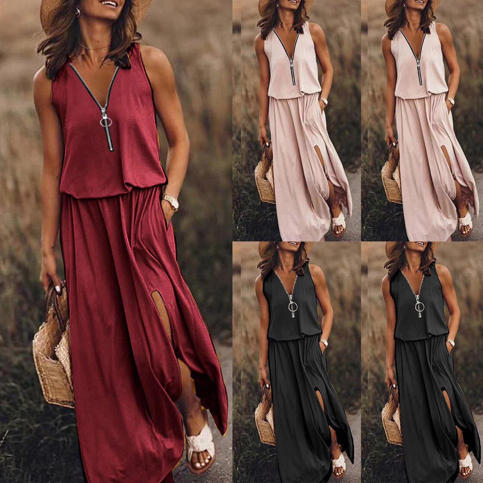 💞[S-5XL] Novo vestido estampado da moda feminina de 2024