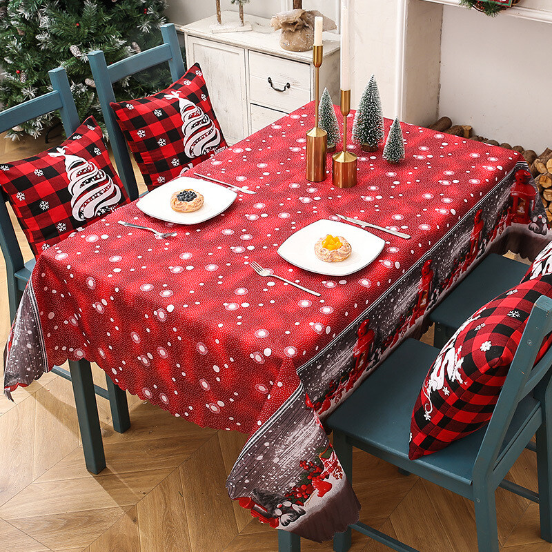 Ideias criativas de decoração de Natal/toalha de mesa impressa de Natal