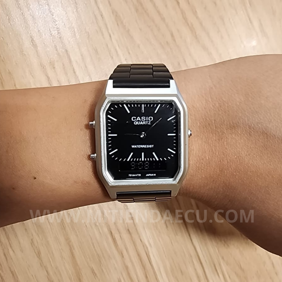 COLEÇÃO CASIO VINTAGE AQ-230A TODA PRETA