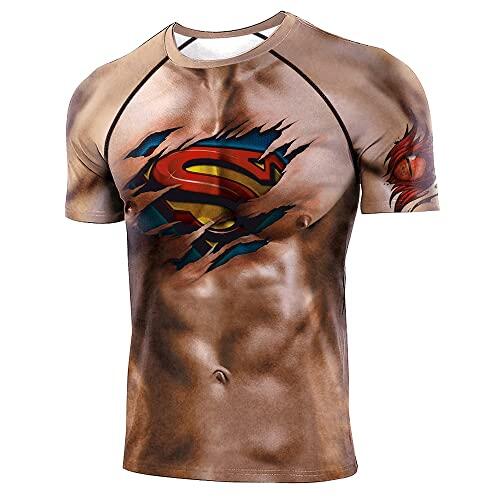 Camiseta masculina de caveira com estampa 3D criativa 3D camiseta de manga curta casual gola redonda novidade moda urbana camiseta