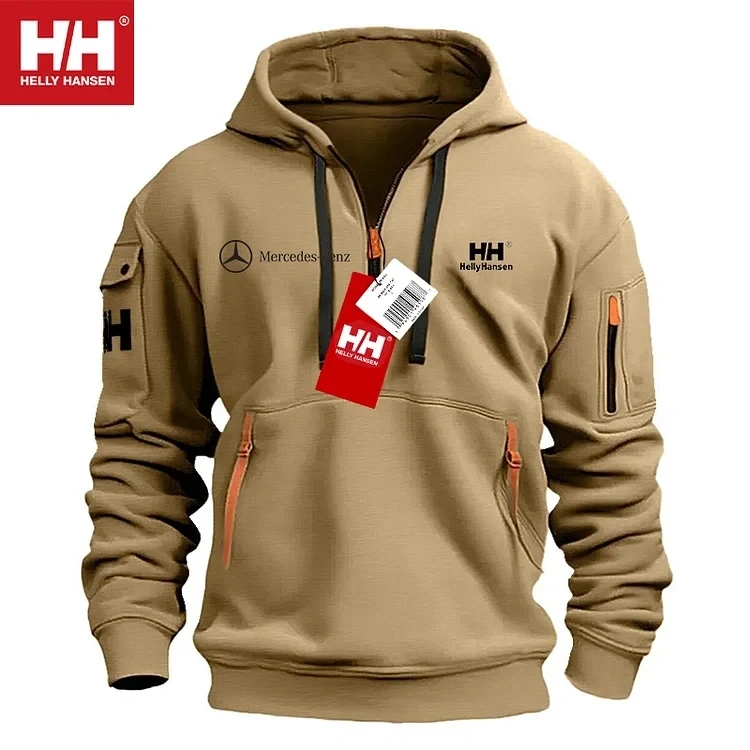 💕Helly Hansen® | Mercedes-Benz novo pulôver com zíper solto outono e inverno, desconto, quantidade limitada