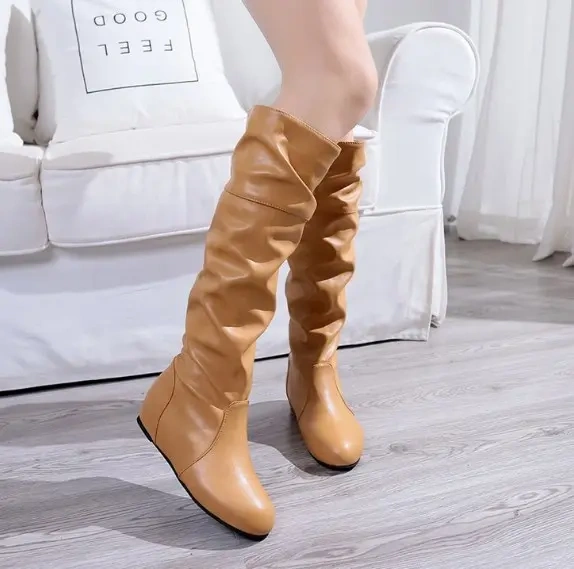 【35-43】 SAPATOS ALTOS BORDADOS PARA MULHERES RETRO SIMPLES