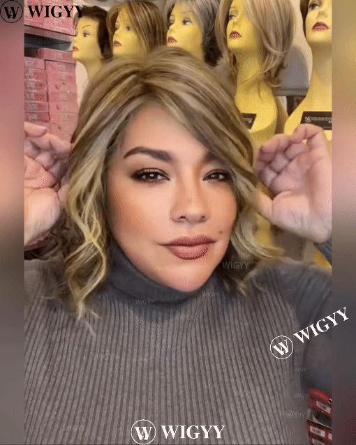 Peruca curta com destaque Wigyy