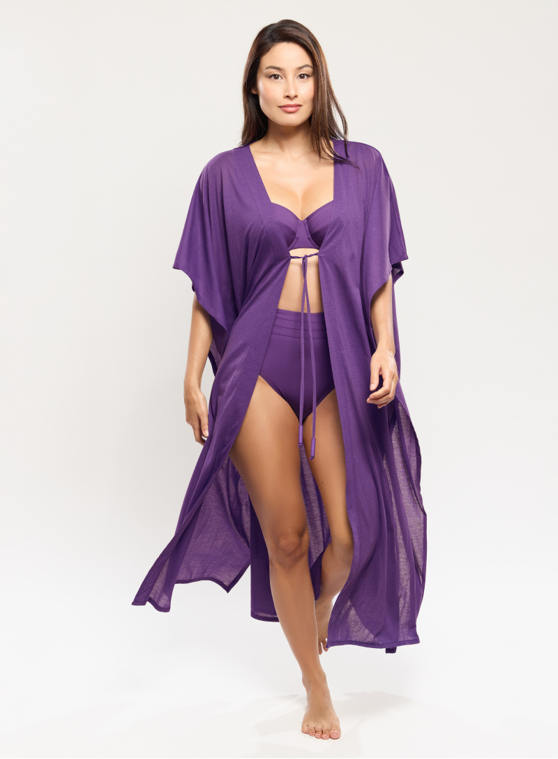 Bikini swimsuit with strappy cape set anti-ultraviolet