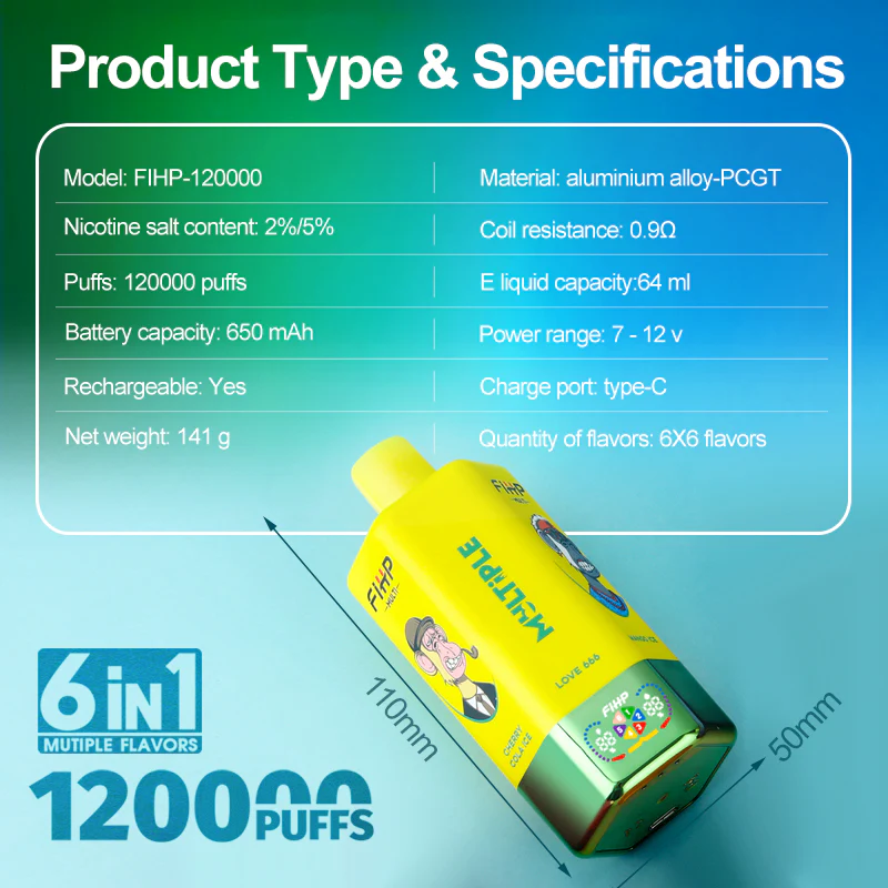 FIHP 120K Puffs Vape