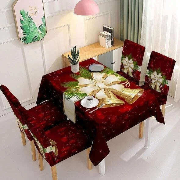 🎅 Promoção de Natal com 50% de desconto - Decoração de toalha de mesa de Natal para cadeira