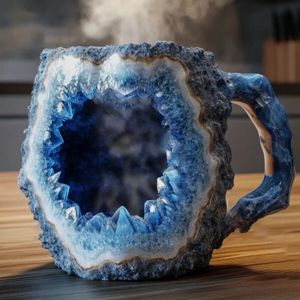 (💐Promocja wiosenna💐) ✨️2025 Nowe kubki do kawy z kryształkami mineralnymi☕